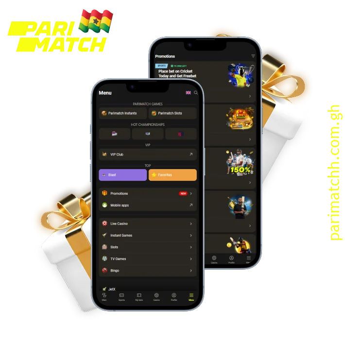 Ghana users have access to a large number of bonuses from Parimatch