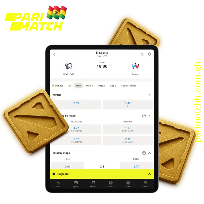 Users from Ghana can conveniently and securely place bets on Dota 2 through Parimatch