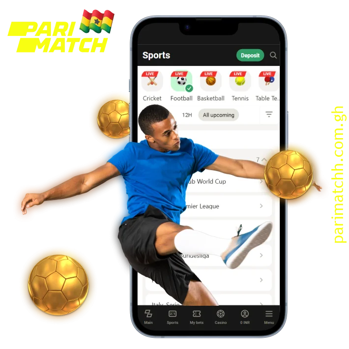 Ghanaian players can easily bet on football at Parimatch with various options and handy tools